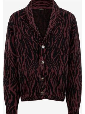 Roberto Cavalli Animalier Jacquard Cardigan